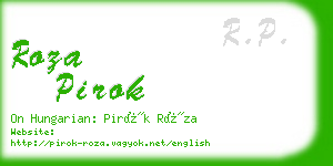 roza pirok business card